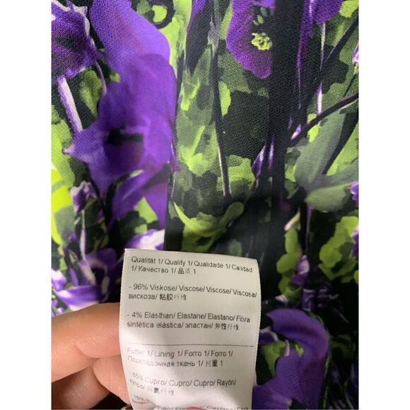Escada Bigna full zip jacket floral purple women's size 44 NEW NWT - Picture 9 of 9